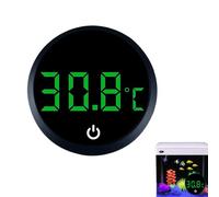 Fish Tank Thermometer Tropical - Digital Aquarium Thermometer with Touch Button, Stick-On LED Display, High Accuracy ±0.1°C, Ideal for Tropical Fish Tanks, Turtles, Axolotls, Reptiles