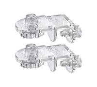 Fish Tank Top Cover Lid Clips - 2pcs Acrylic Rimless Glass Canopy Clips | Hood Support Holder, Rimless Aquarium Accessories, Keeps Your Aquarium Secure & Your Aquatic Pets Safe Inside.