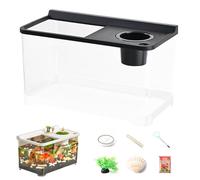 Fish Tank - Transparent Acrylic Large Aquarium | Elegant Fish Habitat for Fish Red Betta Fish Tropical with Water Pump LED Lighting Easy Clean for the