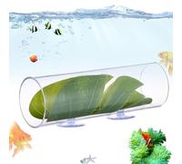 Fish Tank Tunnel | Aquarium Tunnel Betta Cave Toys Betta, Swimming Tube with Leaf Bearing