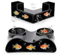 Fish Tank Tunnel, Double-Entrance 360 Viewing | Fish Cave Tunnel Aquarium Accessories - for Betta Corydora Catfish Kuhli Loach Freshwater Saltwater Underground