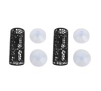 Fish Tank Tunnel Toy 2 Pack with Suction Cups for Aquarium Hideout | Provides double fun swimming and hiding space for fish in a black hollow tunnel decoration with versatile placement