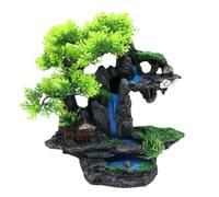 Fish tank waterfall simulation landscape ancient house fish tank landscaping fish tank ancient house