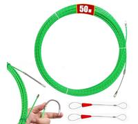 Fish Tape Cable Puller, 164FT(50M) 4.5MM Fish Wire Through Wall Wire Threader with 2 Guide Springs Cable Pullers for Electrical Cables Draw Tape