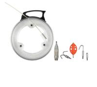 Fish Tape, Glow Fish Tape Kit with 20-Foot Fiberglass Tape, Illuminated Fish Rod Tip and Fish Rod Attachments, 6-Piece Klein Tools 80050