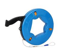 Fish Tape in Reel,4mm Width Fish Tape Wire Puller Fibreglass Wire Cable Puller for Pulling Wire and Cable Wall Cable Running Puller Rods (30m)