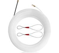 Fish Tape Wire Puller 20M Electrical Wire Threader Through Wall Cable Puller Nylon Cable Running Puller with 2 Cable Harnesses for Cable Insertion Extraction