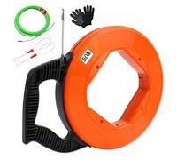 Fish Tape Wire Puller, 50m 4.5mm Cable Puller Kit Fish Wire Through Wall Wire Guide Device with 2 Guide Springs Cable Pullers for Electrical Cables Draw Tape