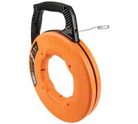 Fish Tape/Wire Puller, Stainless Steel with Double Loop Tip, Optimized Housing and Handle, 1/8-Inch x 240-Foot Klein Tools 56341, Orange/Black