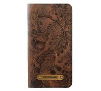 Fish Tattoo Leather Graphic Print PU Leather Flip Case Cover For iPhone 11 Pro Max PU Leather Flip Case Cover For iPhone 11 Pro Max with Personalized Your Name on Leather Tag