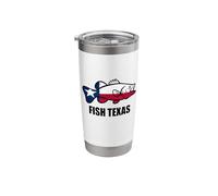 Fish Texas Flag Stainless Steel Insulated Tumbler