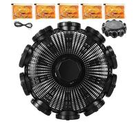 Fish Trap - 37 x 37 x 10.5cm PP Fishing Trap | Ten Hole Inlet Reverse Barrel Traps | Crab, Eel and Turtle Catcher for Rivers, Streams, Coasts, Rice Fields, Outdoor Fishing