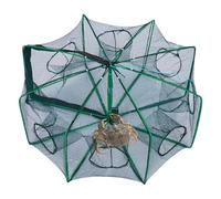 Fish Trap, Folding Crab Cage, 9.84x23.62in Versatile Escape Proof Net, Portable Nylon Mesh, Easy Carry Design for Lake, Pond, Beach, Kayak, Camping, Shrimping, Freshwater