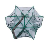Fish Trap, Folding Crab Cage, 9.84x23.62in Versatile Escape Proof Net, Portable Nylon Mesh, Easy Carry Design for Lake, Pond, Beach, Kayak, Camping, Shrimping, Freshwater