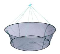 Fish Trap Portable Round Crabbing Net Nylon Folding Fishing Net Woven Mesh Fish with Thickened Rope for Minnows Lobster Shrimp fishing trap folding