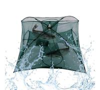 Fish Traps - Foldable Bait Trap Fishing Net | Portable Folding Fish Trap, 4/10/16 Holes Fishing Bait Trap, Net Cast Umbrella Fish Trap, Nylon Hand Cast Cage for Catching Fish Shrimp Crab Crawfish