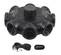 Fish Traps for Fishing - Bait Trap Net, Hunting product | Crab Crawfish Shrimp Catch Cage with 8 Holes, Portable Nylon Mesh Rivers Lakes Ponds Streams, Durable Accessories Gear