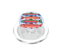 Fish Trout In a Row Colorful Fishing Lover Summer PopSockets PopGrip for MagSafe