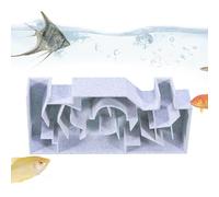 Fish Tunnel - 16 x 7.5 x 3cm Aquarium Shrimp Cave Underground Cave Aquarium Maze Habitat Decorative Hiding Place for Corner Wall Crab Catfish | the Use of Observation Hot