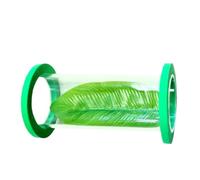 Fish Tunnel - Betta Hiding Place with Leaf, Floating Acrylic Tunnel | Interactive Floating Acrylic Tunnel, Shrimp Cave, Aquarium - For Enrichment, Hiding and Relaxing