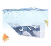 Fish Tunnel, Shrimp Aquarium Decor Cave Shelter | 4.92x0.98x1.57 Inch Double-Passage PP Material | Creates Underground Viewing Maze Hidden Corner Decorations For Betta Catfish Loach