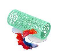 Fish Tunnel - Suction Cup Hollow Shelter, Clear Fish Cave Structure, Floating Resting Space For Tank Decorations, Transparent Tunnel Habitat | Safe Relaxing Zone For Aquatic Pets Cichlids