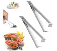 Fish Tweezers,Fish Bone Tweezers,Stainless Steel Flat and Slant Pliers Cooking Tweezers for Professional Kitchen Cooking Chef Tweezers for Food Pulling Out Chicken Feathers Removing Fish Bones