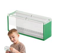 Fish Viewing Box, Acrylic Fish Container Watching Case with Scale, Aquatic Isolation Breeder Box for Crabs Snails Spiders, Durable Transparent Aquarium Accessories for Observation and Breeding