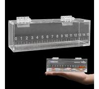 Fish Viewing Box Container with Lid and Scale, Acrylic Portable Fishing Mini Aquarium, Small Fish Breeder Hatching Boxes, Safe Tank Case for Breeding Egg Photo Isolation Outdoor Indoor
