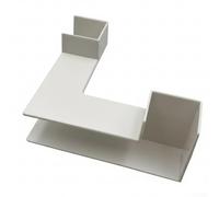 Fish Watching Tunnel Aquarium Decoration, Corner Tube View Hideout for Shrimp Betta, Natural Plastic for CAVE Shelter for Small Fish Tank(White)