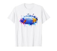 Fish Watercolor Minimalistic Abstract Animal Drawing T-Shirt
