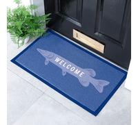 Fish Welcome Doormat (70 x 40cm) Artsy Mats White 40cm x 70cm
