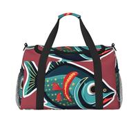 Fish with a Lure Print Daily essentials Large Capacity Hand Carry Bag for Weekend Getaways style Bags