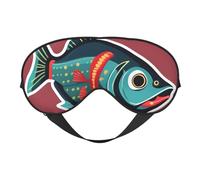 Fish with a Lure Print Stylish Eye Mask Lightweight Travel Yoga Nap Meditation Camping Work Relaxation