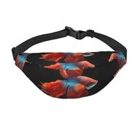 fish with a sad heart Large Fashion Crossbody Waist Bag, Travel Casual Boys Waist Bag, Suitable for Sports, Running, Cycling, Traveling, Fishing