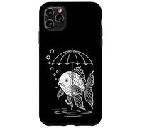 Fish With Umbrella - Minimalist Graphic Underwater Logic Case for iPhone 11 Pro Max