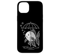 Fish With Umbrella - Minimalist Graphic Underwater Logic Case for iPhone 14 Plus