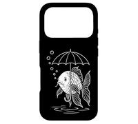 Fish With Umbrella - Minimalist Graphic Underwater Logic Case for iPhone 17 Pro