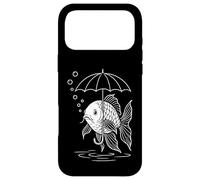 Fish With Umbrella - Minimalist Graphic Underwater Logic Case for iPhone 17 Pro Max