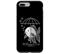 Fish With Umbrella - Minimalist Graphic Underwater Logic Case for iPhone 7 Plus/8 Plus