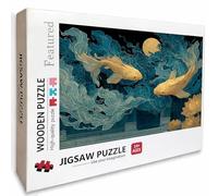 Fish Wooden Jigsaw Puzzles 99x70cm, Moon Jigsaw Puzzles 2000 Piece for Adults with Box, Educational Challenging Game, Gifts for Teens, Back Lettering Easy to Distinguish, Beautiful Decoration, 9-3700