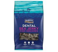 Fish4Dogs Sea Jerky Squares | Low Calorie, Hypoallergenic Dog Treat | Baked Fish Chew for Dogs | Natural, Dental | Fish Skin for Dogs (575g)