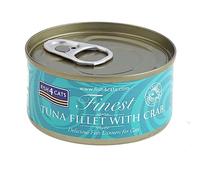 Fish4Dogs Tuna Plus Crab Cat Food Tin, 70 g, Pack of 10