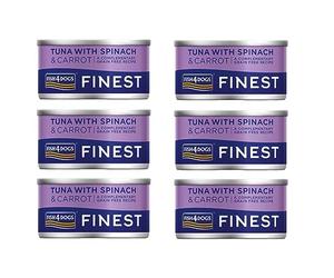 Fish4Dogs Wet Dog Food Tins 85g for all dog breeds (FINEST TUNA WITH SPINACH AND CARROT)