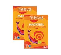 Fish4Ever | Mackerel in Organic Mustard Sauce - Sustainably Sourced, Ready-to-Eat Mackerel Fillets in Mild Mustard Sauce, High in Omega-3 | 110g (Pack of 2)