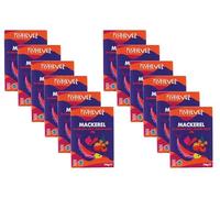 Fish4Ever | Mackerel in Spicy Organic Tomato Sauce - Sustainably Sourced Canned Mackerel Fillets with Olive Oil & Chili, Gluten-Free, High in Omega-3 | 110g (Pack of 12)