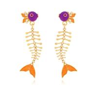Fishbone Drops Earrings Designed to Elevating Your Fashion Accessories Collection Fishbone Pendant Earrings