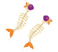 Fishbone Drops Earrings Designed to Elevating Your Fashion Accessories Collection Fishbone Pendant Earrings