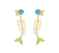 Fishbone Drops Earrings Designed to Elevating Your Fashion Accessories Collection Metal Alloy Jewelry