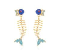Fishbone Drops Earrings Designed to Elevating Your Fashion Accessories Collection Metal Alloy Jewelry